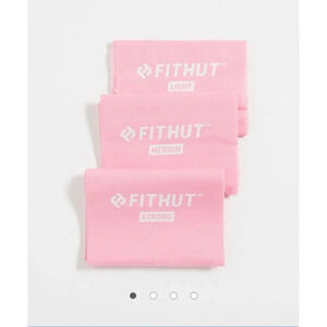 Fithut 3 Pack Large Resistance Bands in Pink